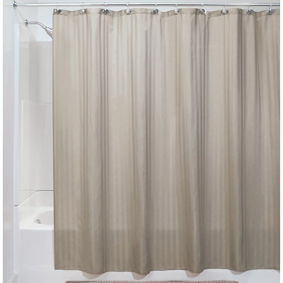 InterDesign iDesign Satin Stripe Shower Curtain Liner