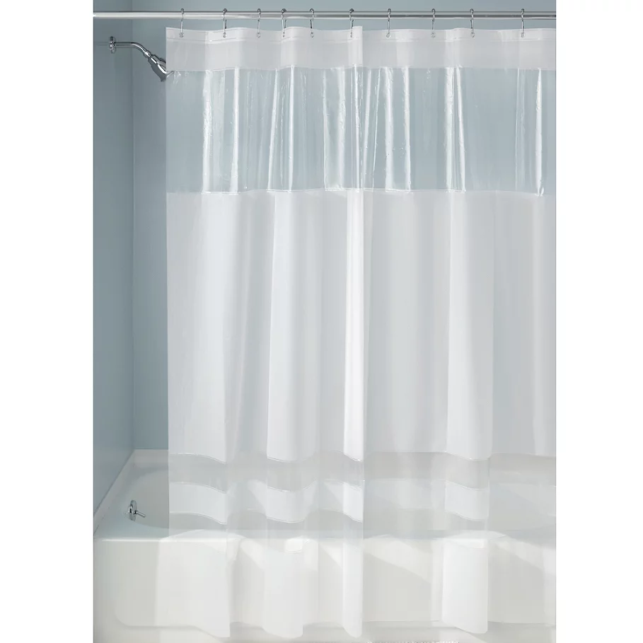 InterDesign Hitchcock Rugby 72-Inch x 72-Inch Shower Curtain in Frost