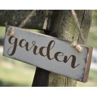 IDoodleToo Garden hanging Yard Decor wood Sign