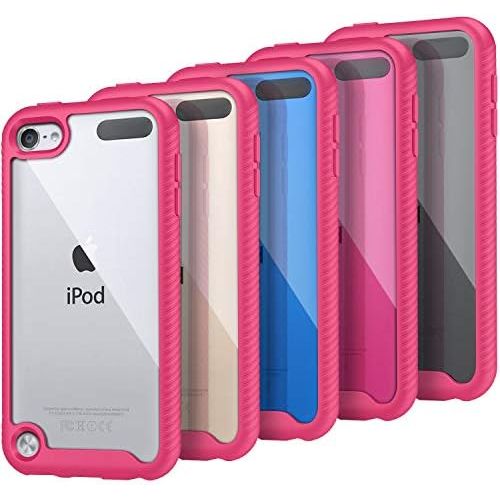  [아마존베스트]iPod Touch 7th Generation Case, IDweel Armor Shockproof Case Build in Screen Protector Heavy Duty Full Protection Shock Resistant Hybrid Rugged Cover for Apple iPod Touch 5/6/7th G