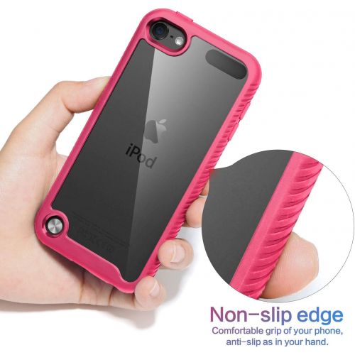  [아마존베스트]iPod Touch 7th Generation Case, IDweel Armor Shockproof Case Build in Screen Protector Heavy Duty Full Protection Shock Resistant Hybrid Rugged Cover for Apple iPod Touch 5/6/7th G