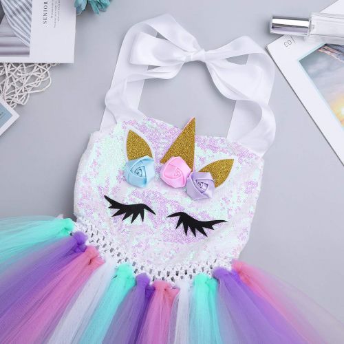  IEFiEL iEFiEL Kids Girls Princess Fancy Tutu Dress Costumes Cosplay Birthday Party Outfit Dress up with Headband