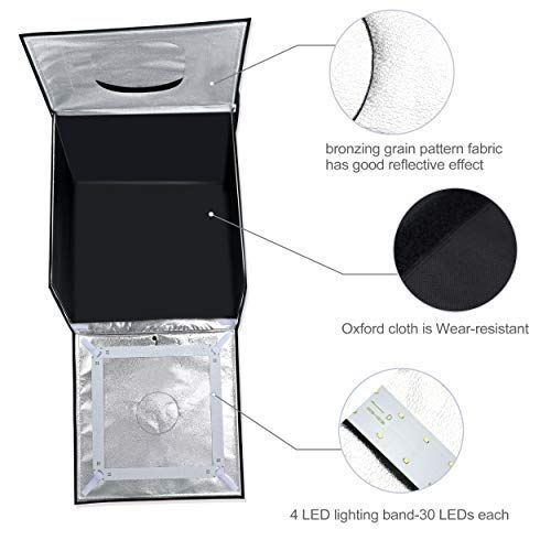  IEGrow iEGrow Photo Studio Light Tent Diffusion Soft Box Shooting Cube 24x24 inch60x60 cm with 4 Colors Background Cloth
