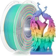 Rainbow PLA+ Filament 1.75mm, Rapid High Speed 3D Printer Filament for 30-600mm/s, Hyperfast Color Changing Rainbow Filament, Rainbow PLA Filament 1kg (2.2lbs) Spool