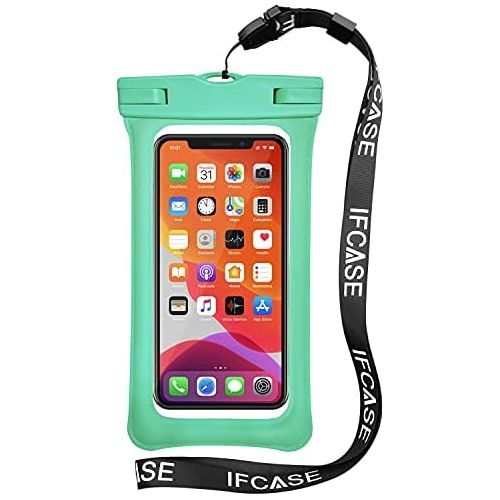  [아마존베스트]Universal Waterproof Case, IFCASE Floating TPU Phone Dry Bag Pouch for iPhone 12 Pro Max, 12 Mini, 11, 11 Pro Max, Xs Max, X XS XR, iPhone 6 7 8 Plus, Google Pixel 4 3a 3 2 XL (Bla