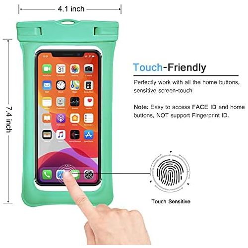  [아마존베스트]Universal Waterproof Case, IFCASE Floating TPU Phone Dry Bag Pouch for iPhone 12 Pro Max, 12 Mini, 11, 11 Pro Max, Xs Max, X XS XR, iPhone 6 7 8 Plus, Google Pixel 4 3a 3 2 XL (Bla