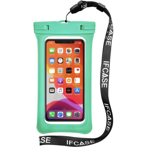  [아마존베스트]Universal Waterproof Case, IFCASE Floating TPU Phone Dry Bag Pouch for iPhone 12 Pro Max, 12 Mini, 11, 11 Pro Max, Xs Max, X XS XR, iPhone 6 7 8 Plus, Google Pixel 4 3a 3 2 XL (Bla