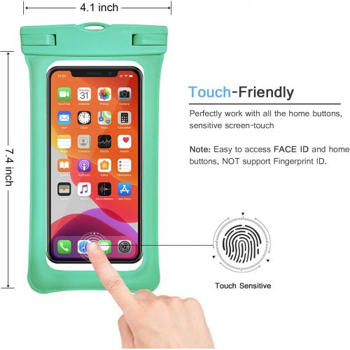  [아마존베스트]Universal Waterproof Case, IFCASE Floating TPU Phone Dry Bag Pouch for iPhone 12 Pro Max, 12 Mini, 11, 11 Pro Max, Xs Max, X XS XR, iPhone 6 7 8 Plus, Google Pixel 4 3a 3 2 XL (Bla