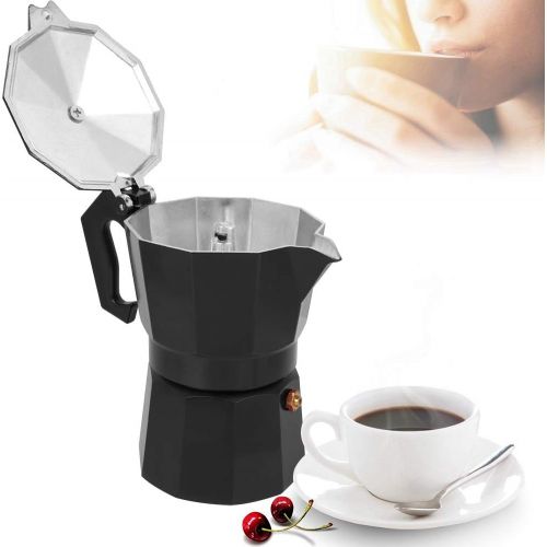  iFCOW Espresso Maker Pot Aluminum Coffee Maker Pot Moka Pot Kitchen Accessory for Home Office Coffee Shop Use 150ml 3Cup