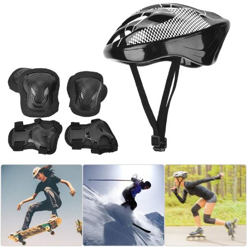  IFCOW FCOW Adult Protective Gear Set, for Skateboarding Bike Riding Roller Skating Scootering (7 Pcs)