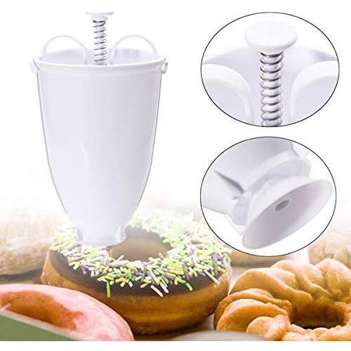  [아마존베스트]iFCOW Doughnut Maker Plastic Donut Mold Dispenser DIY Kitchen Baking Tool