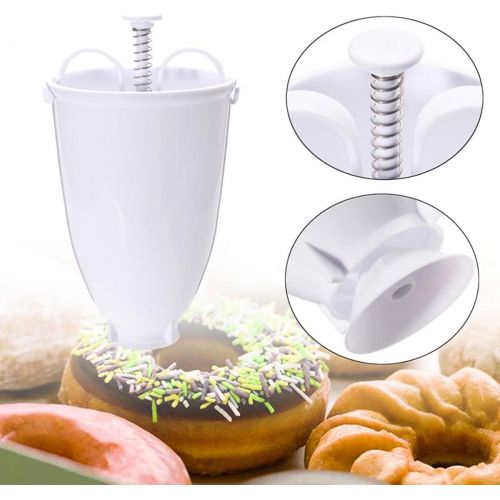  [아마존베스트]iFCOW Doughnut Maker Plastic Donut Mold Dispenser DIY Kitchen Baking Tool