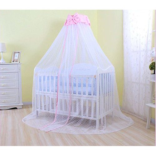  [아마존베스트]IFELES Baby Net Baby Toddler Bed Crib Dome Canopy Netting (butterfly white)