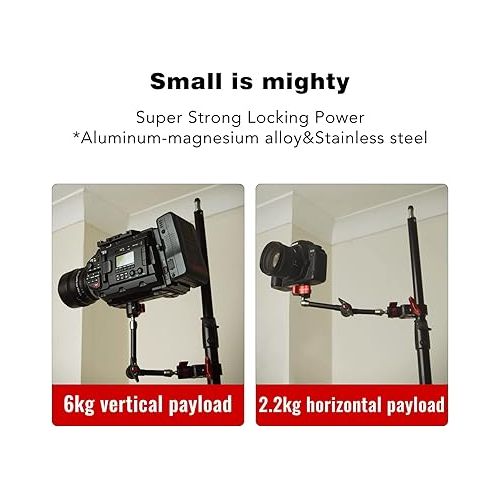  IFOOTAGE MA3-4 Spider Crab Magic Friction Arm Camera Mount,Articulating Arm,1/4''&3/8''Screw, for Video Monitor,Flash Light,Microphone,LED,Monitor,Payload 13.23lbs/6kg