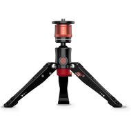 IFOOTAGE Cobra 3 Base,Low Profile Minipod,Desktop Tripod,Vertical Payload 6kg,Height 5.7”~10.24”(14.5~26cm),Top Plate for Monitor,Phone Holder Clip,Mini Ball Head,k5 Fuid HeadLED Flash