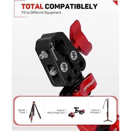  IFOOTAGE PC-01 Camera Clamp Mount, Tripod Clamp with 1/4