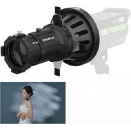 IFOOTAGE 40° Spotlight Projection Lens Modifier, Video Light Attachment, Standard Bowens Mount Spotlight Projectors, 12 Gobos Included, for SL1 200BNA/200DNA/220DN/320DN Video Light