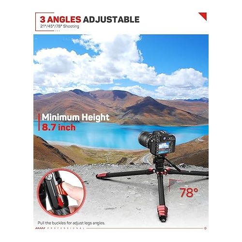  IFOOTAGE Carbon Fiber Tripod Kit, 54.9