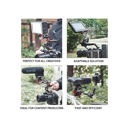  IFOOTAGE Magic Arm Clamp MA5-6, 11 Inches Adjustable Friction Power Articulating Magic Arm with 1/4