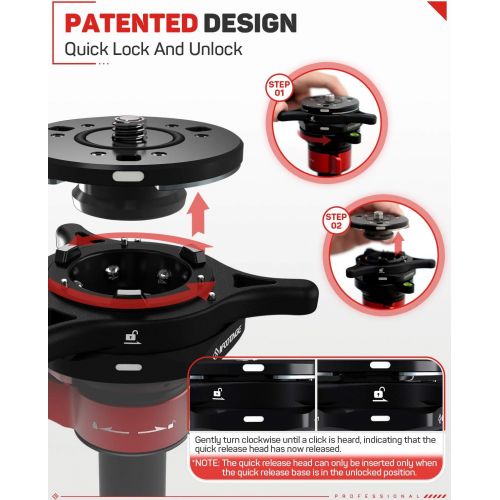  IFOOTAGE Seastar Q1S, Quick Release Plate, Upgrade Camera Quick Connect Tripod Mount Compatible with Canon, Nikon, Sony DSLR Camcorder Video Photography, Ball Head,Tripod, Monopod,