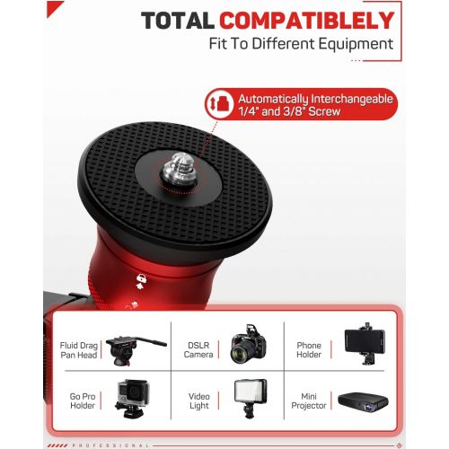  IFOOTAGE Table Top Tripod, Professional Mini Tripod with 3/8 and 1/4 inches Quick Release Plate, Desktop Tripod for DSLR Camera, Video Camcorder, Mobile Phone and Action Cameras. M