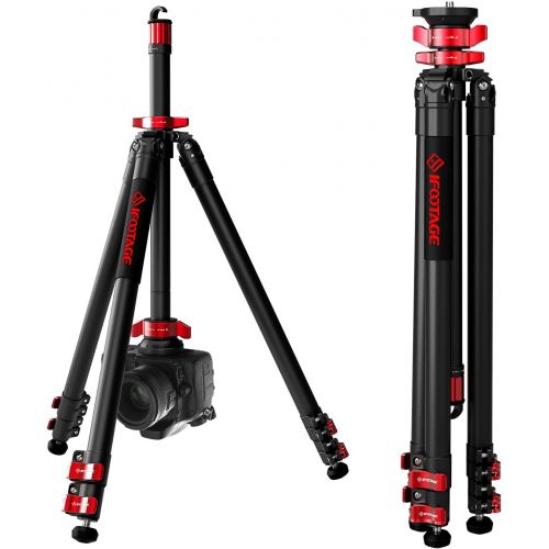  IFOOTAGE Carbon Fiber Tripod Max Load 88 lbs Professional Video Camera Tripod Leg for DSLR Camcorder Video Photography, 59 Max Height