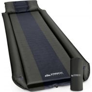 IFORREST Sleeping Pad w/ Inflatable Armrest & Pillow - Rollover Protection - Ultra-Comfortable Self-Inflating Camping Mattress (L/XL)