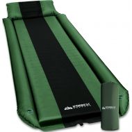 IFORREST Sleeping Pad w/ Inflatable Armrest & Pillow - Rollover Protection - Ultra-Comfortable Self-Inflating Camping Mattress (L/XL)