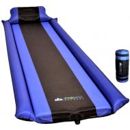 IFORREST Sleeping Pad with Armrest & Pillow - Ultra Comfortable Self-Inflating Foam Air Mattress is Ideal for Travel, Camping & Hiking, Backpacking, Cot, Hammock, Tent & Sleeping B