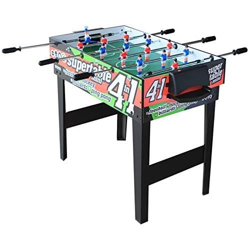  IFOYO Multi Function 4 in 1 Combo Game Table, Steady Pool Table, Hockey Table, Soccer Foosball Table, Table Tennis Table,, 31.5in / 48in