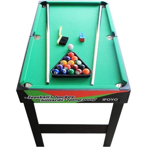  IFOYO Multi Function 4 in 1 Combo Game Table, Steady Pool Table, Hockey Table, Soccer Foosball Table, Table Tennis Table,, 31.5in / 48in