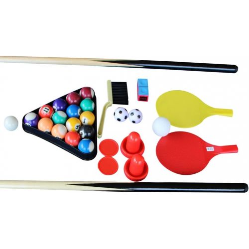  IFOYO Combo Game Table for Kids, 4 in 1 Pool Table Foosball Table Hockey Table Ping Pong Table Ideal for Kids, Green, 31.5x18.9x23.6 Inches