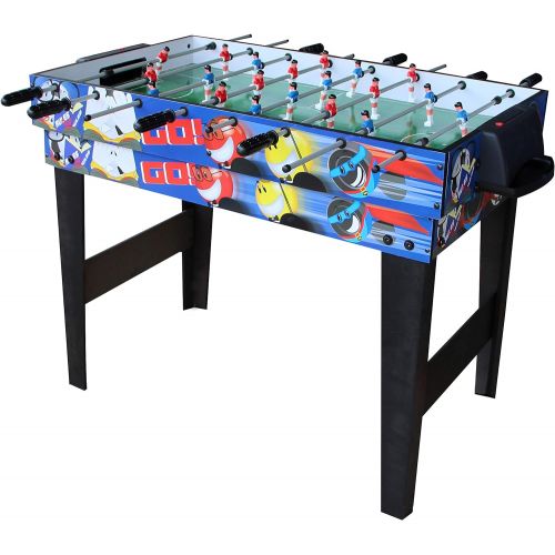  IFOYO 48 in /31.5 in 4 ft Multi-Function 4 in 1 Steady Combo Game Table, Hockey Table, Soccer Foosball Table, Pool Table, Table Tennis Table, Yellow Flame