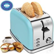 [아마존 핫딜] IFedio 2-Slice-Toasters Bread Stainless Steel Compact Toaster Extra-Wide-slots for Household Kitchen Breakfast Bagle Defrost Cancel Function Upgrade Toaster Muffins, Waffles and Bread(Blu