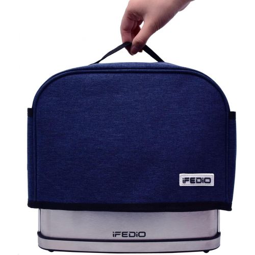  IFedio 2 Slice Toaster Cover,Small Appliance Toaster Cover with Pockets for Kitchen,Washable and Dust Protection,Blue