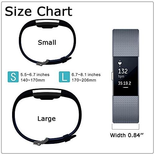  Marke: iFeeker Fitbit Charge 2 Ersatz Armband - iFeeker Ersatz Weich Silikon Einstellbare Ersatz Sport Armband Gurt Smart Uhrenarmband fuer Fitbit Charge 2 Armband Zur Herzfrequenz Und Fitnessaufz