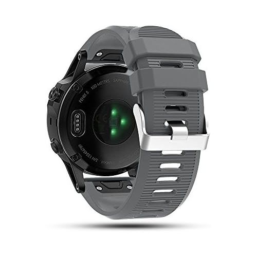  IFeeker Garmin Fenix 5X Multisport GPS Uhr Ersatz Buege Band, iFeeker Weiches Silikon Schnellinstallations Armbanduhr Buegel fuer Garmin Fenix 5X Multisport-GPS-Uhr