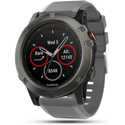  IFeeker Garmin Fenix 5X Multisport GPS Uhr Ersatz Buege Band, iFeeker Weiches Silikon Schnellinstallations Armbanduhr Buegel fuer Garmin Fenix 5X Multisport-GPS-Uhr