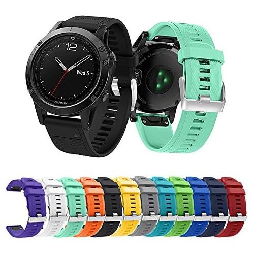  IFeeker Garmin Fenix 5 GPS-Multisport-Smartwatch Uhr Ersatzband, iFeeker Weiche Silikon Schnellinstallation Armbanduhr Gurt Riemen fuer Garmin Fenix 5 GPS-Multisport-Smartwatch