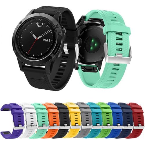  IFeeker Garmin Fenix 5 GPS-Multisport-Smartwatch Uhr Ersatzband, iFeeker Weiche Silikon Schnellinstallation Armbanduhr Gurt Riemen fuer Garmin Fenix 5 GPS-Multisport-Smartwatch