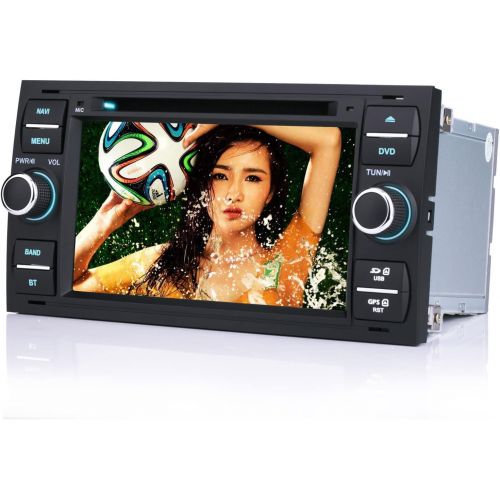  iFrego 7 Inch HD Car Radio DVD Player GPS Navigation RDS SD Bluetooth Touchscreen with SAT NAV GPS Navigation for Ford C Max/Galaxy/Connect/Kuga/Fiesta/S Max/Focus/Transit/Fusion/M