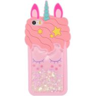 [아마존베스트]for iPod Touch 7(2019) Case,iFunny Cute 3D Cartoon Animal Quicksand Unicorn Floating Glitter Stars Shockproof Soft Silicone Kawaii Case For iPod Touch 7(2019)/iPod Touch 5 6 (Quick