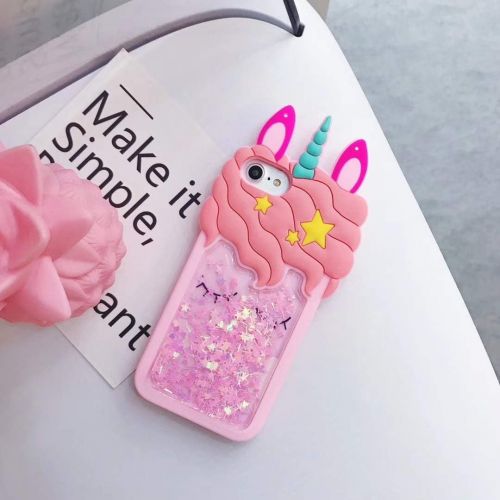  [아마존베스트]for iPod Touch 7(2019) Case,iFunny Cute 3D Cartoon Animal Quicksand Unicorn Floating Glitter Stars Shockproof Soft Silicone Kawaii Case For iPod Touch 7(2019)/iPod Touch 5 6 (Quick