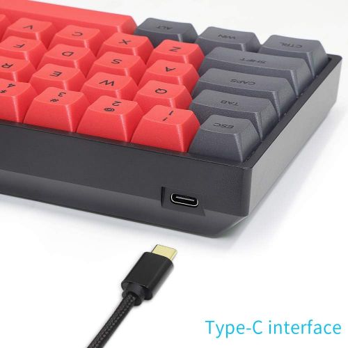  IG INSTAGO 60% Mechanical Keyboard, RGB LED Backlit Wired Gaming Keyboard, Ergonomic, for PC/Mac Gamer, Typist (PBT Keycaps)