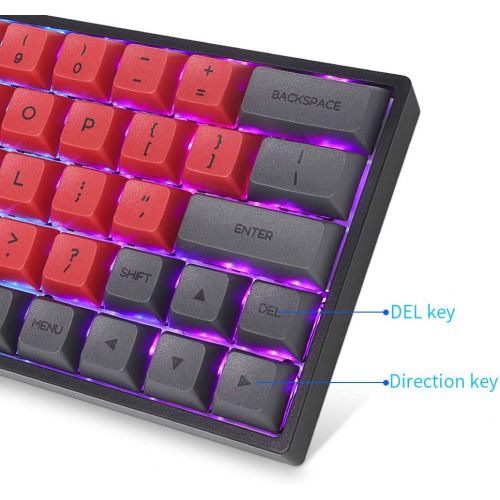  IG INSTAGO 60% Mechanical Keyboard, RGB LED Backlit Wired Gaming Keyboard, Ergonomic, for PC/Mac Gamer, Typist (PBT Keycaps)