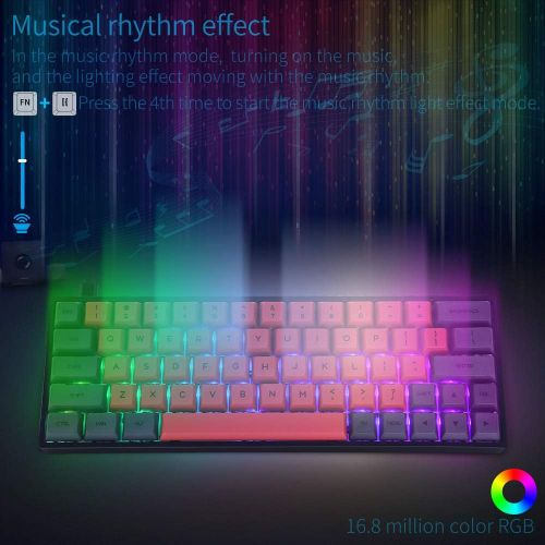  IG INSTAGO 60% Mechanical Keyboard, RGB LED Backlit Wired Gaming Keyboard, Ergonomic, for PC/Mac Gamer, Typist (PBT Keycaps)