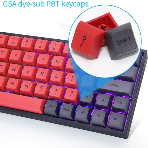  IG INSTAGO 60% Mechanical Keyboard, RGB LED Backlit Wired Gaming Keyboard, Ergonomic, for PC/Mac Gamer, Typist (PBT Keycaps)