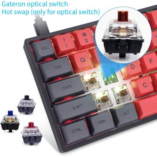  IG INSTAGO 60% Mechanical Keyboard, RGB LED Backlit Wired Gaming Keyboard, Ergonomic, for PC/Mac Gamer, Typist (PBT Keycaps)