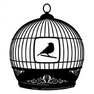 IGE Designs Bird Cage Modern Mobile in Grey