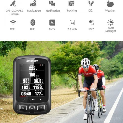  iGPSPORT iGS620 GPS Cycling Bike Computer Map Navigation Wireless Waterproof Cycle Computer Compatible with ANT+ or Bluetooth Sensors